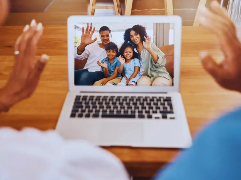 Blog 9 Family on a video call discussing probate for international property and estate planning